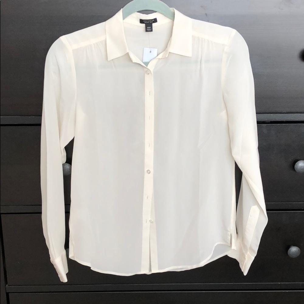 Ann Taylor Petite silk blouse NWT!